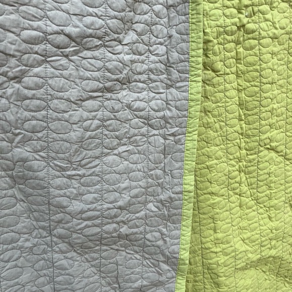 Apt 9 reversible cotton quilted coverlet Full / Wueen lime & gray - Picture 6 of 9